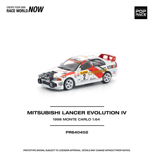 *Pre-Order* Pop Race Mitsubishi Lancer Evolution IV - 1998 Monte Carlo Rally