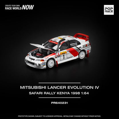 *Pre-Order* Pop Race Mitsubishi Lancer Evolution IV - Safari Rally Kenya 1998