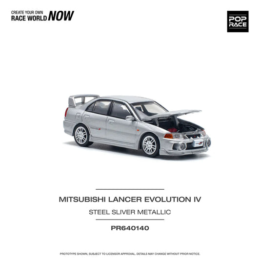 *Pre-Order* Pop Race Mitsubishi Lancer Evolution IV - Steel Silver