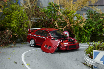 *Pre-Order* MotorHelix M64301 Mitsubishi Lancer Evolution VI GSR T.M.E - Passion Red with Livery