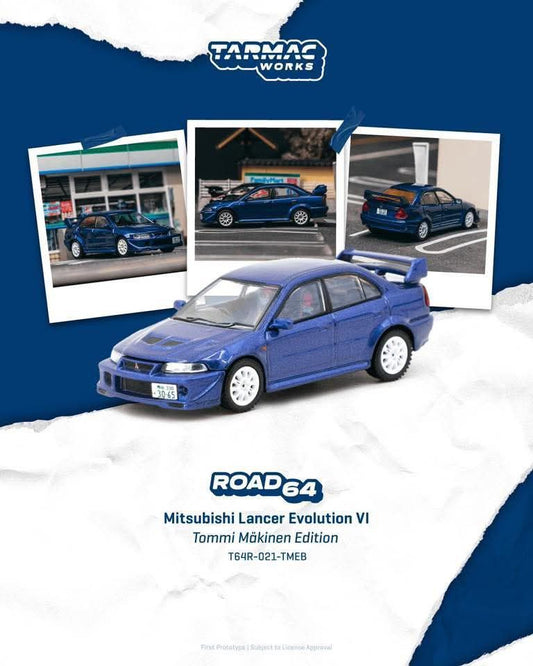 *Pre-Order* Tarmac Works Mitsubishi Lancer Evolution VI Tommi Mäkinen Edition Blue