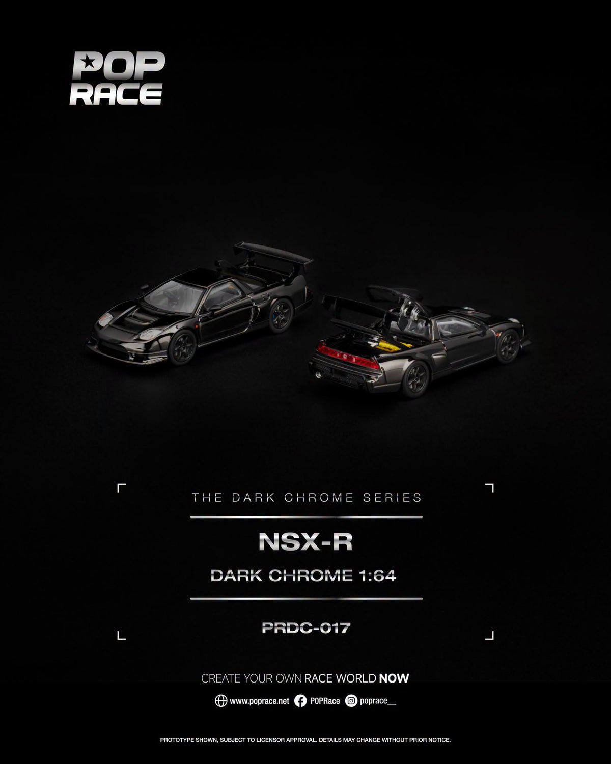 *Pre-Order* Pop Race - PRDC017 NSX-R Dark Chrome