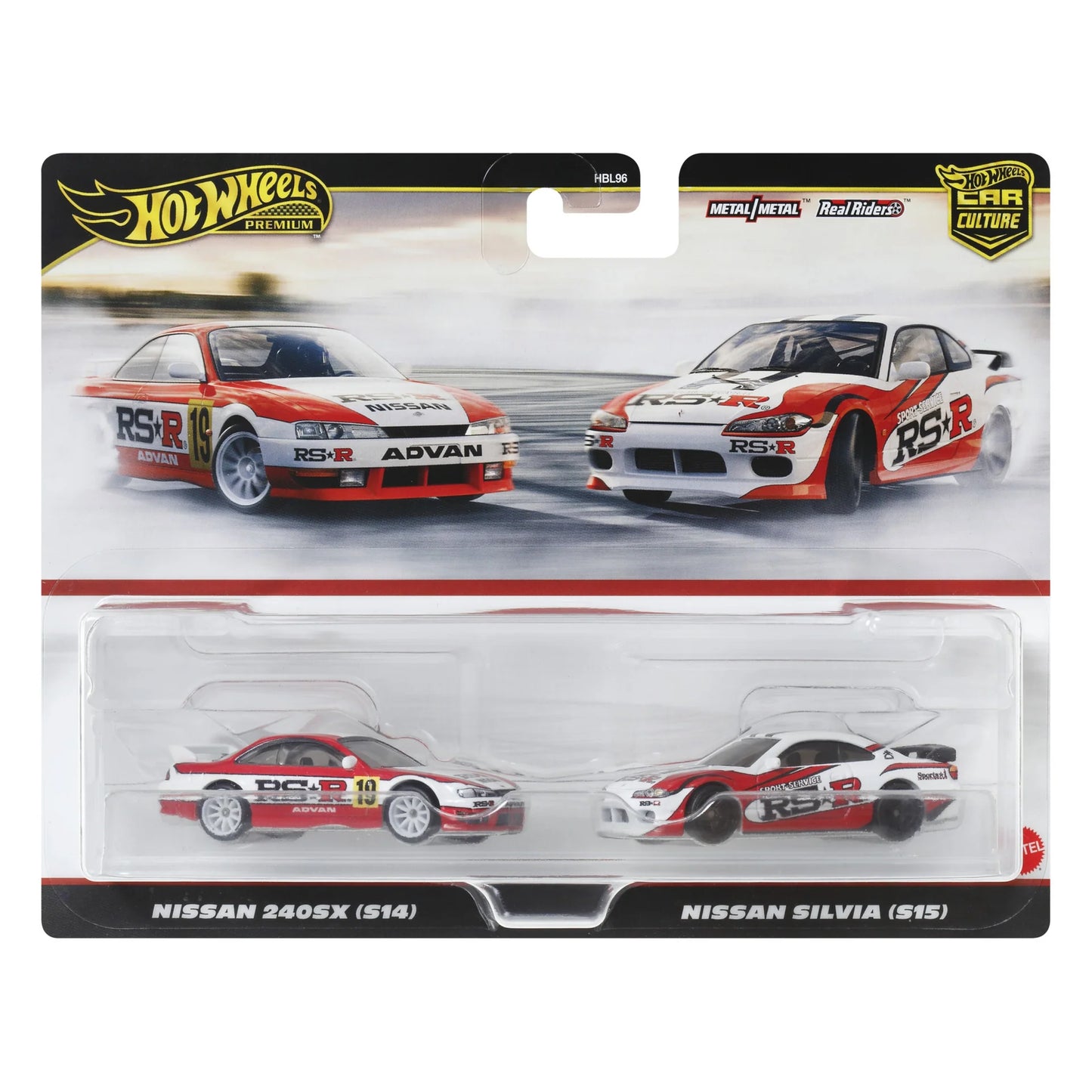 Hot Wheels Premium Car Culture Twin Pack - Nissan 240SX (S14) & Nissan Silvia (S15)