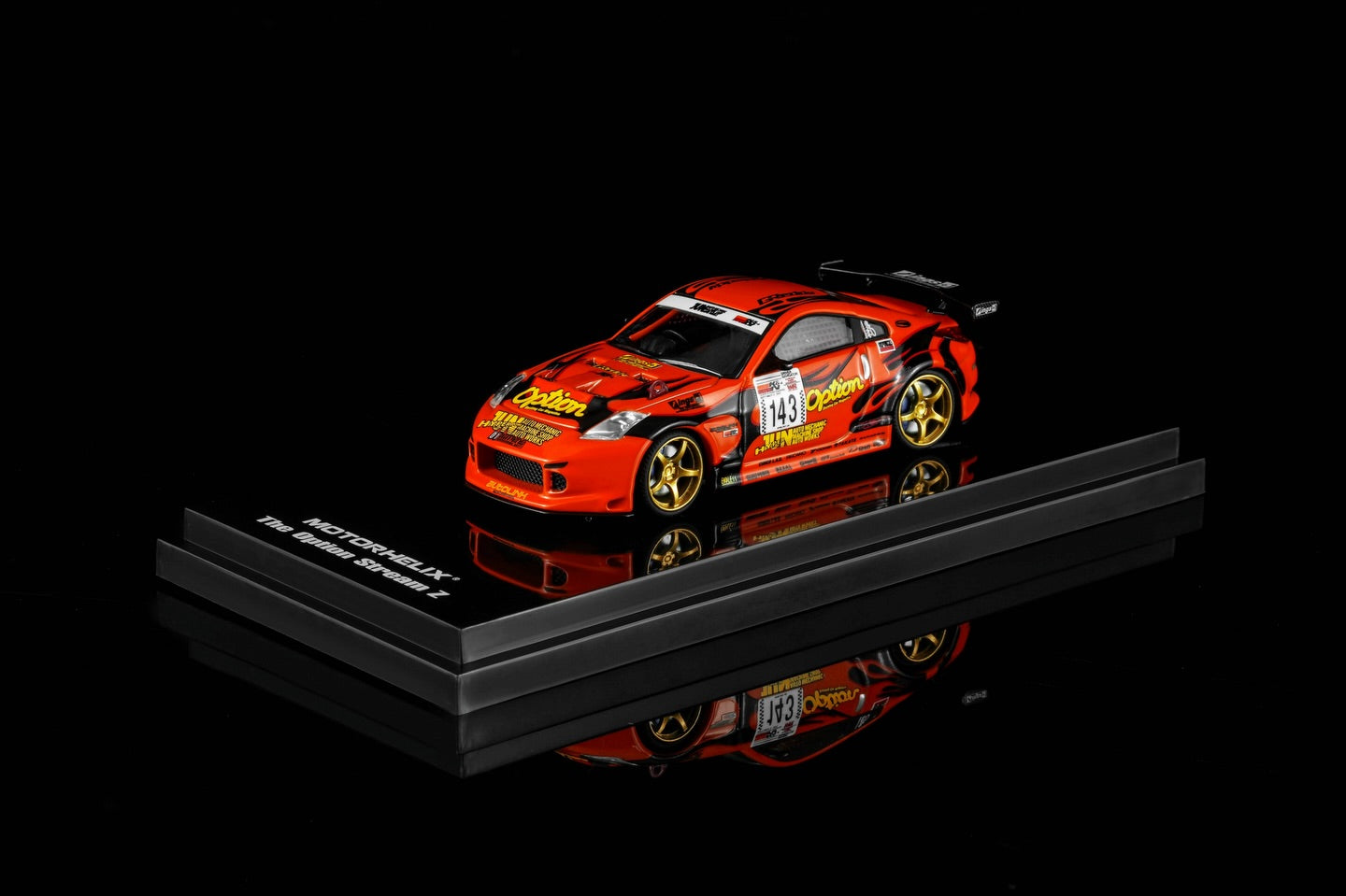 *Pre-Order* MotorHelix M63851 Nissan Fairlady Z ”Option Stream Z“ ‘02 Orange