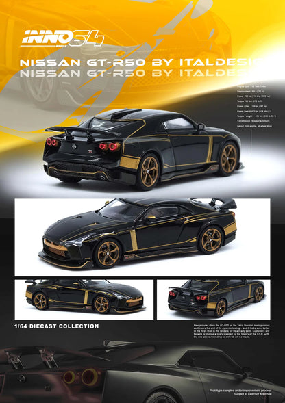 *Pre-Order* INNO Models INNO64 Nissan GT-R50 By ITALDESIGN - Black