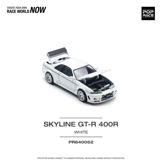 *Pre-Order* Pop Race Nissan GT-R R33 NISMO 400R - White