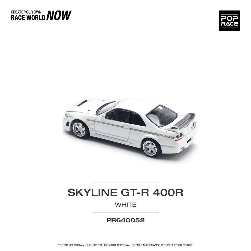 *Pre-Order* Pop Race Nissan GT-R R33 NISMO 400R - White