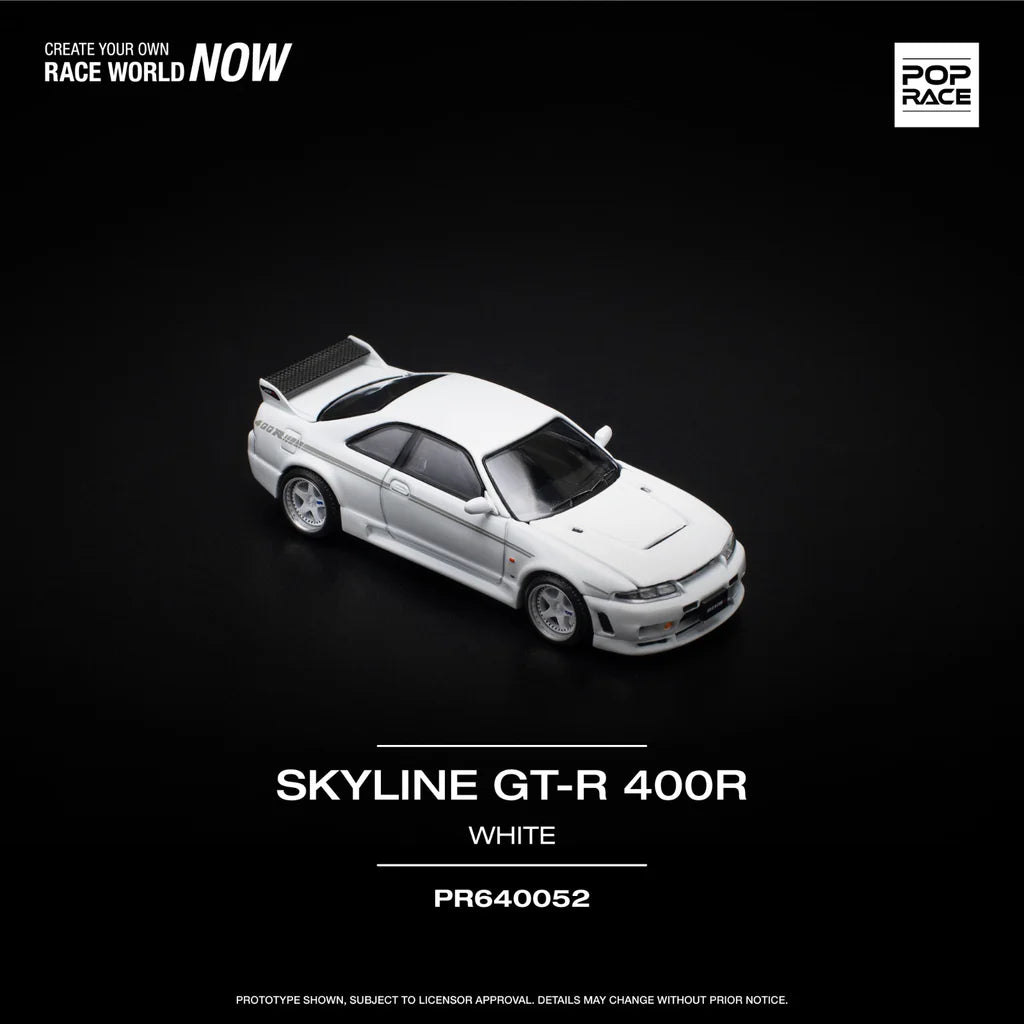 *Pre-Order* Pop Race Nissan GT-R R33 NISMO 400R - White