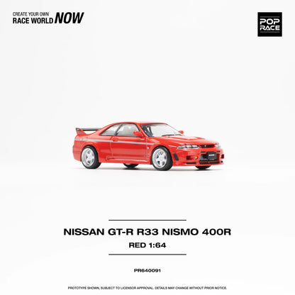 *Pre-Order* Pop Race Nissan GT-R R33 NISMO 400R Red