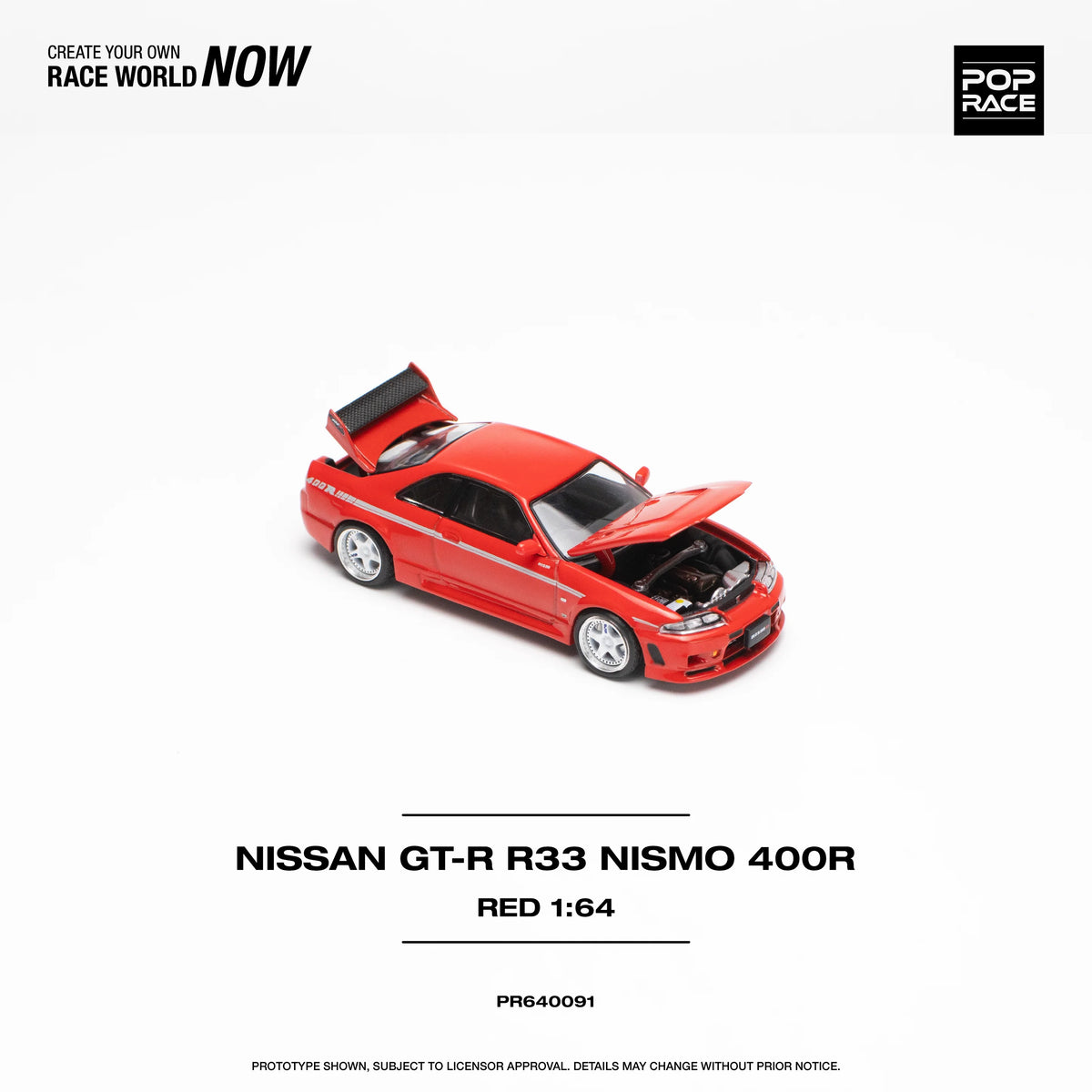 Pop Race Nissan GT-R R33 NISMO 400R Red – Mini Toy Sensei
