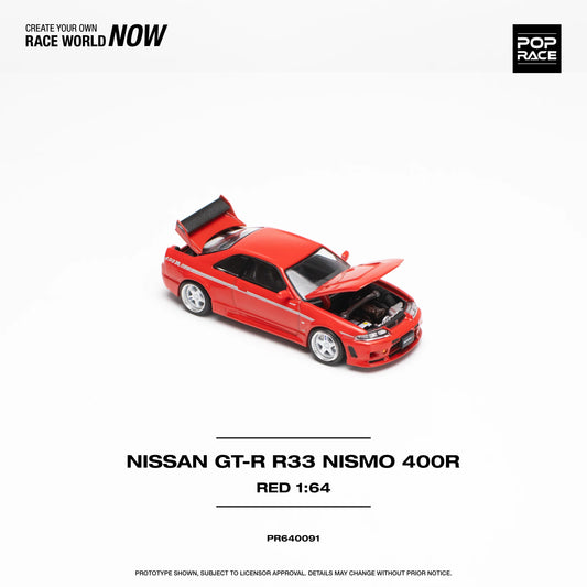 *Pre-Order* Pop Race Nissan GT-R R33 NISMO 400R Red