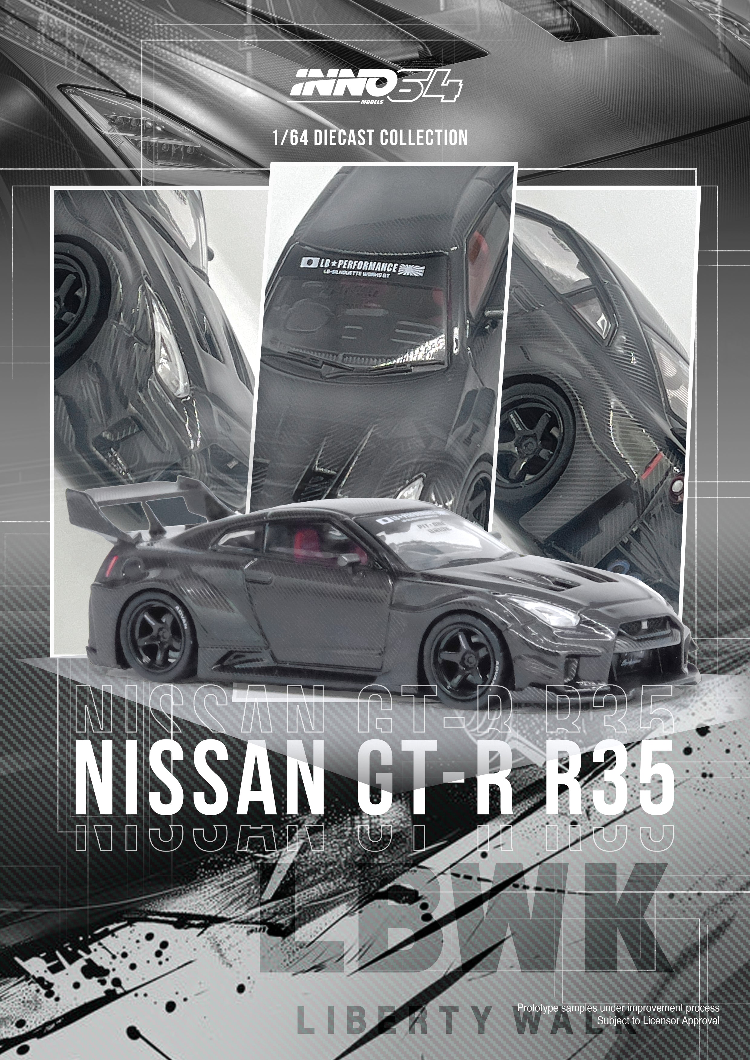 Inno Models Inno64 LB-Silhouette WORKS GT Nissan 35GT-RR Full Dry Carb ...