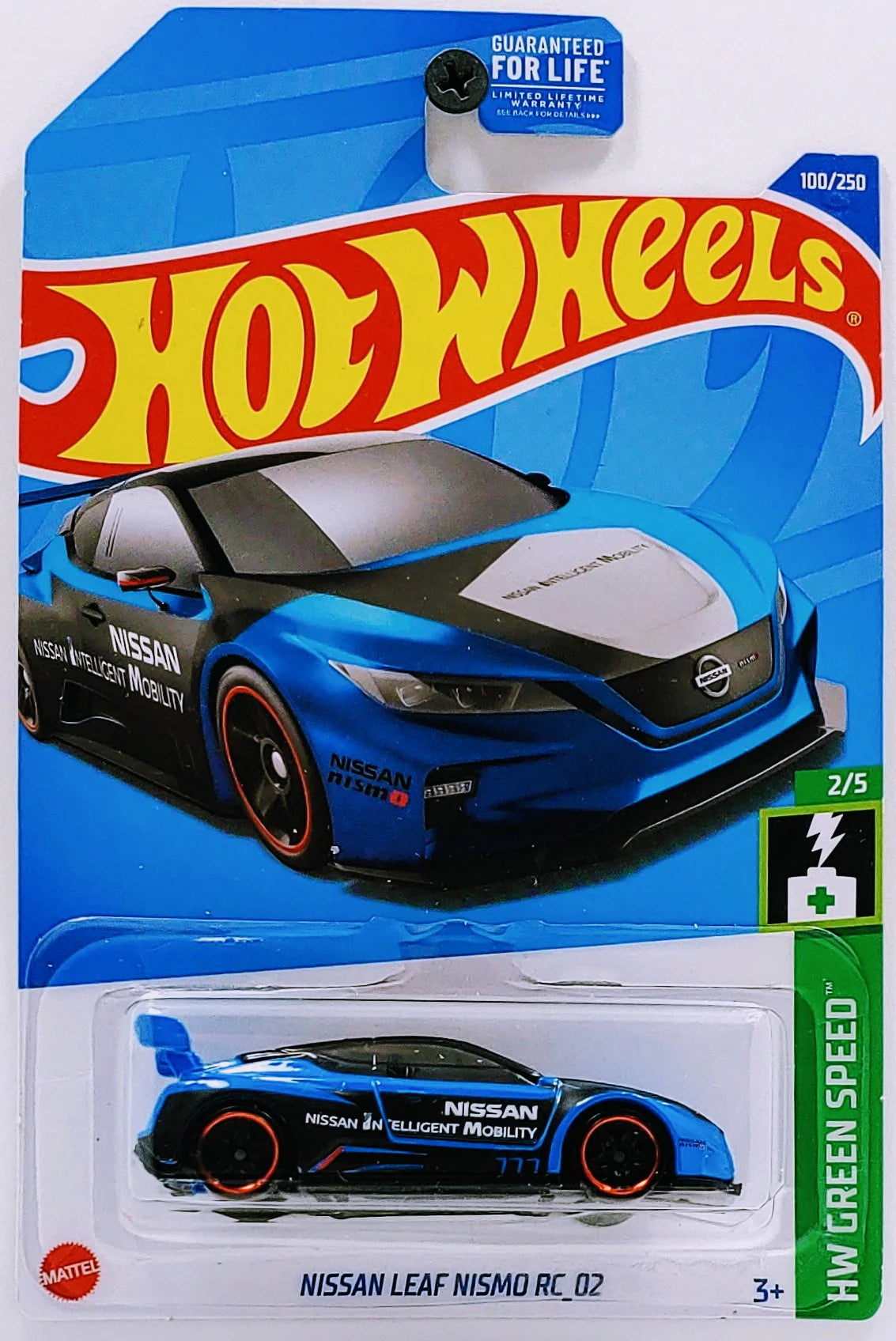 Hot Wheels HW Green Speed 2/5 Nissan Leaf Nismo RC_02 (Blue) - Japanese Card