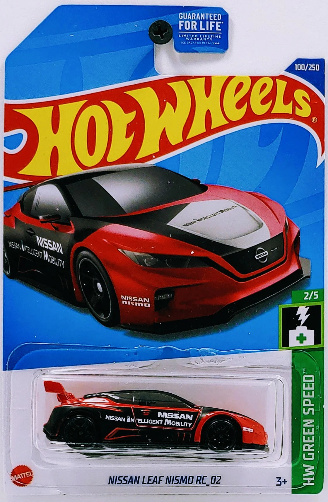 Hot Wheels HW Green Speed 2/5 Nissan Leaf Nismo RC_02 (Red) - Japanese Card