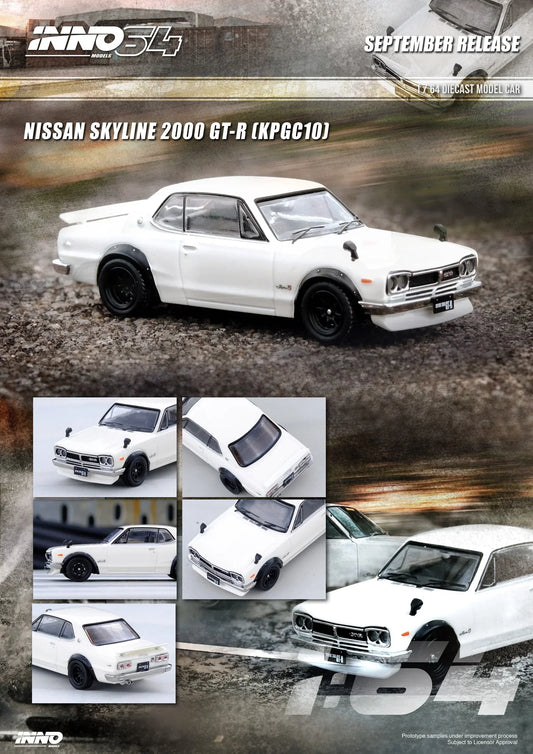 INNO Models INNO64 Nissan Skyline 2000 GT-R (KPGC10) White