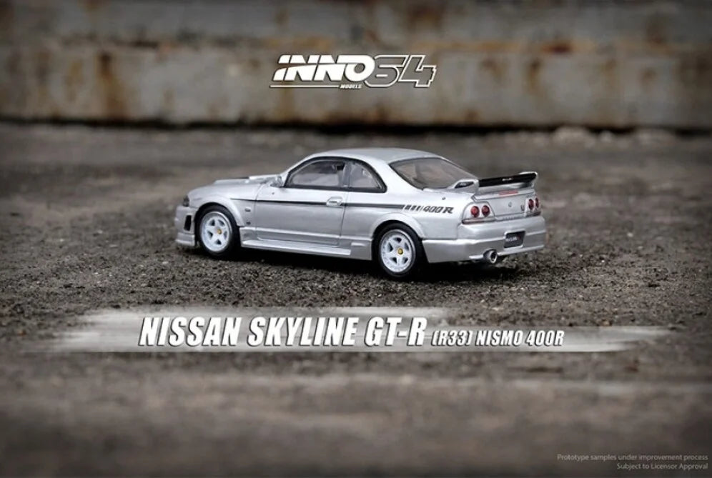Inno Models Inno64 Nissan Skyline GT-R R33 Nismo 400R Silver