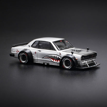 *Pre-Order* Pop Race PRE005 Nissan Skyline GT-R V8 Drift (Hakosuka) - Metallic Silver