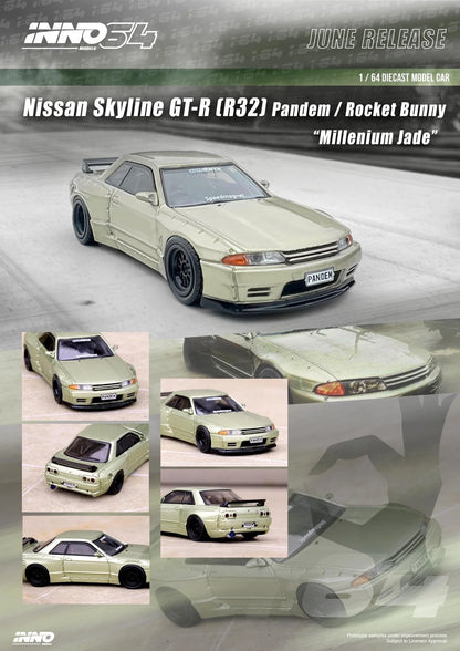Inno Models Inno64 Nissan Skyline GT-R (R32) Pandem/Rocket Bunny Millenium Jade