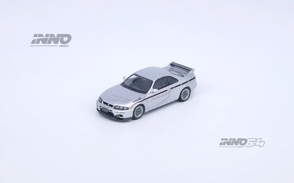 *Pre-Order* INNO Models INNO64 Nissan Skyline GT-R (R33) "TUNED BY MINE'S" - Silver