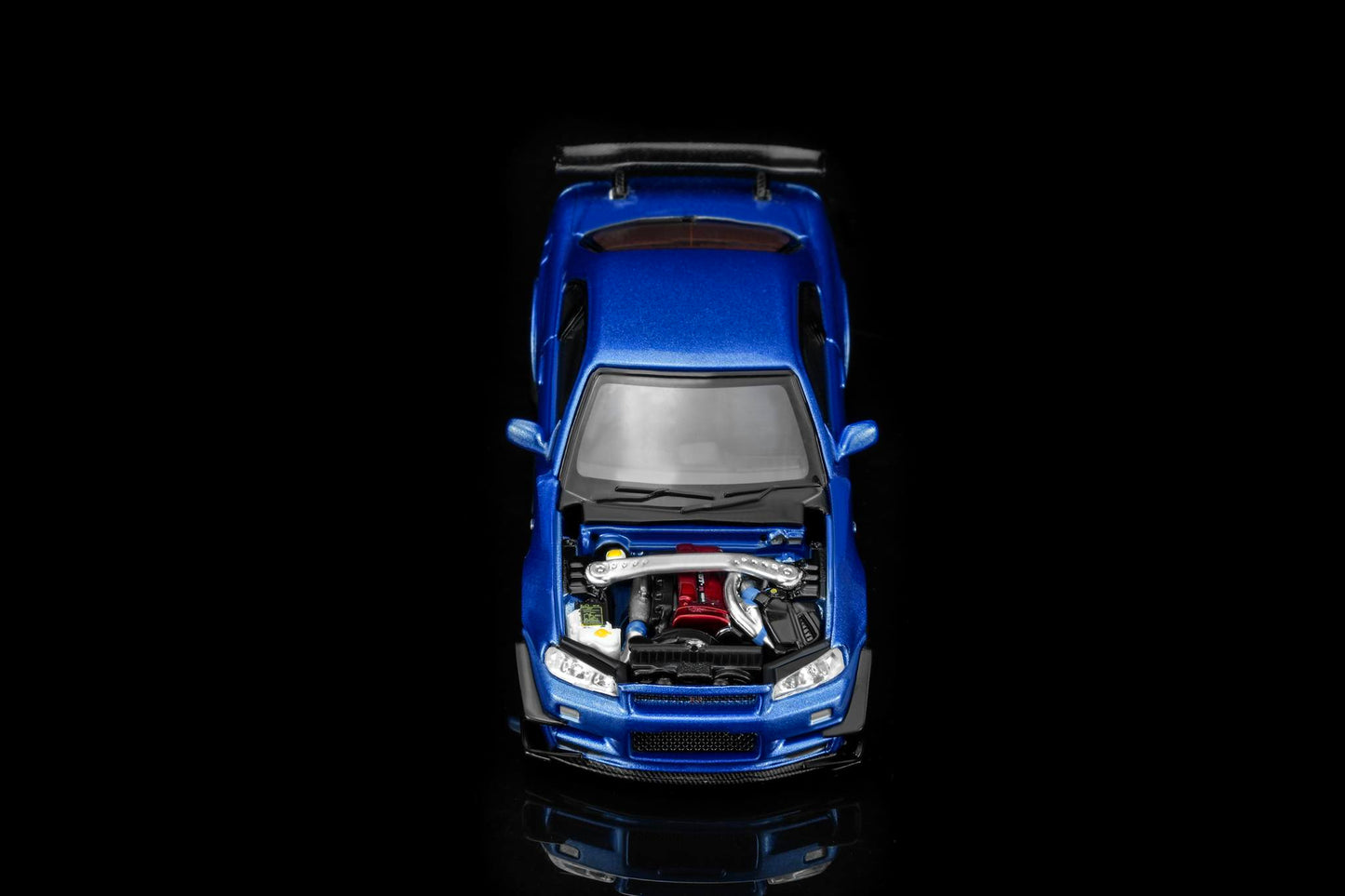 *Pre-Order* MotorHelix M63476 Nissan Skyline GT-R (R34) Customized - Bayside Blue w/ GT Aero Kit