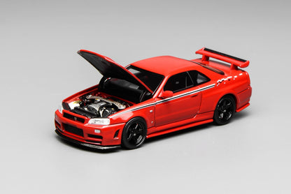 *Pre-Order* MotorHelix Nissan Skyline GT-R (R34) NISMO Customized - Red