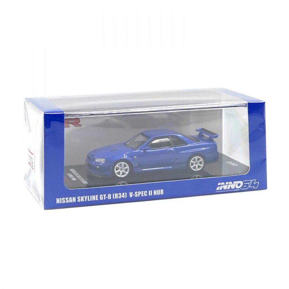 Inno Models Inno64 Nissan Skyline GT-R (R34) V-Spec II NUR Bayside Blue