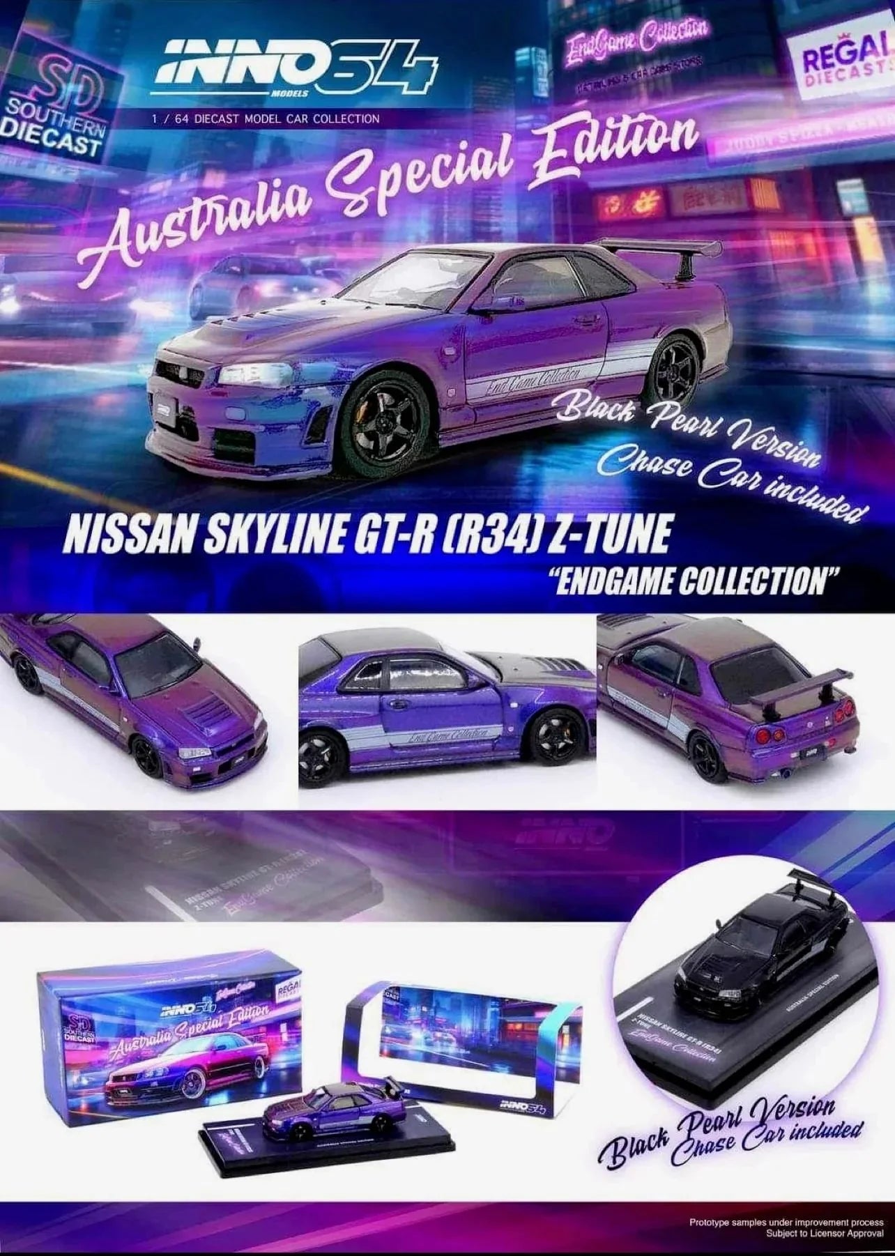 Inno Models Inno64 Nissan Skyline GT-R (R34) Z-Tune "ENDGAME" Australia Special Edition