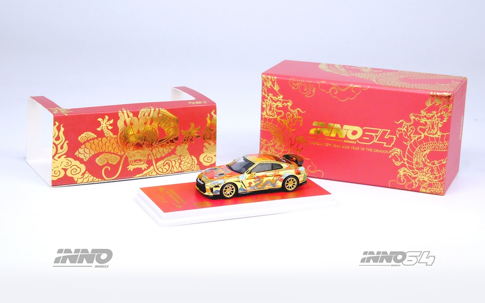 Inno Models Inno64 Nissan Skyline GT-R (R35) 2024 The Year of the Dragon  Chinese New Year Special Edition