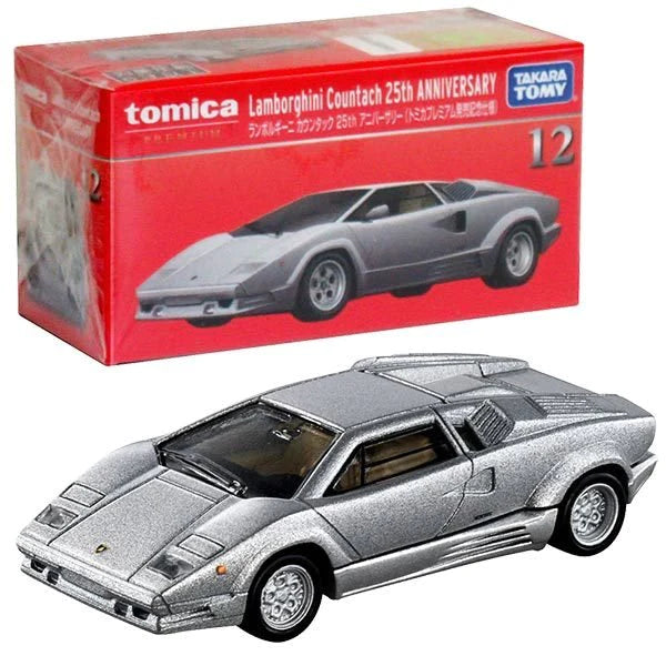 Tomica Premium No.12 Lamborghini Countach 25th Anniversary (Silver) - First edition