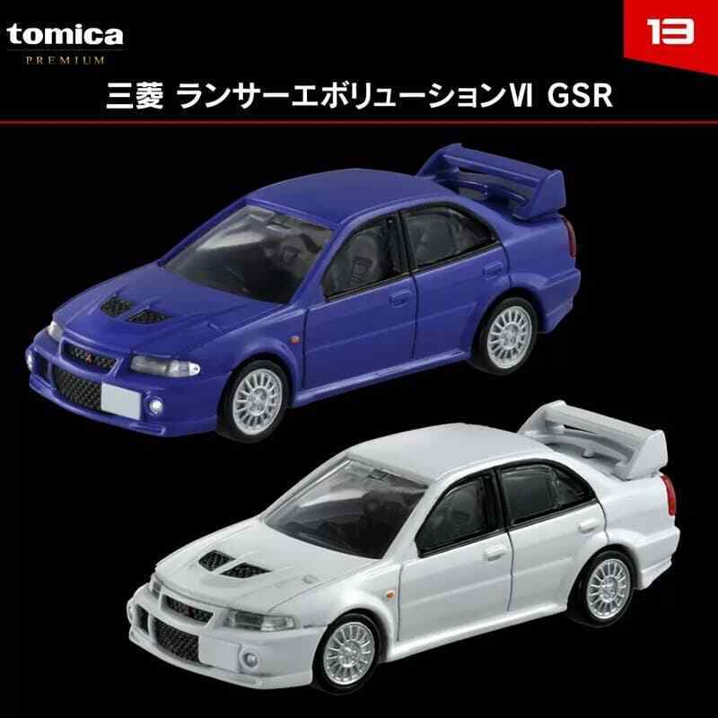 Tomica Premium No.13 Mitsubishi Lancer Evolution VI GSR (White) - First edition