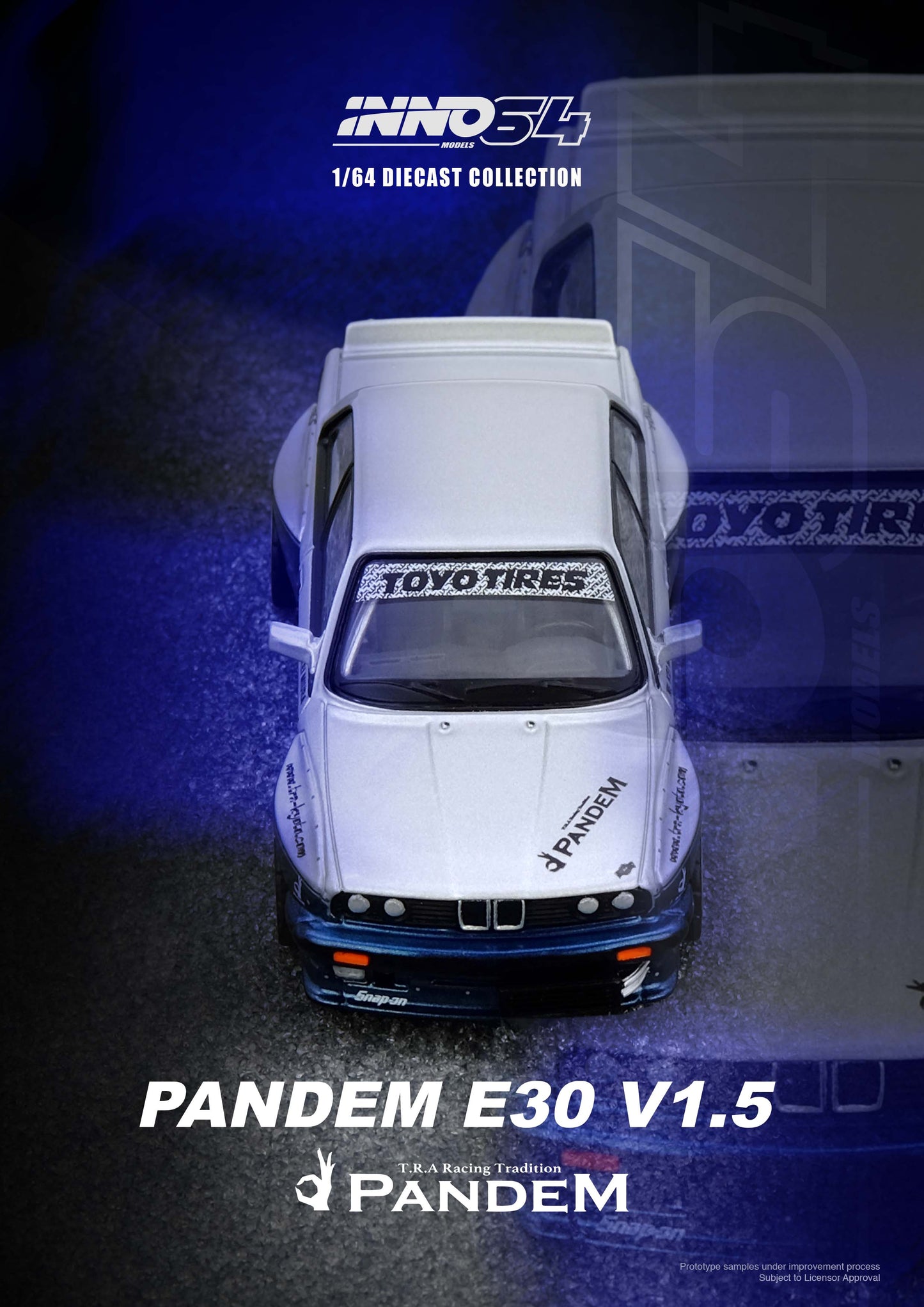 *Pre-Order* INNO Models INNO64 PANDEM E30 M3 Silver/Blue