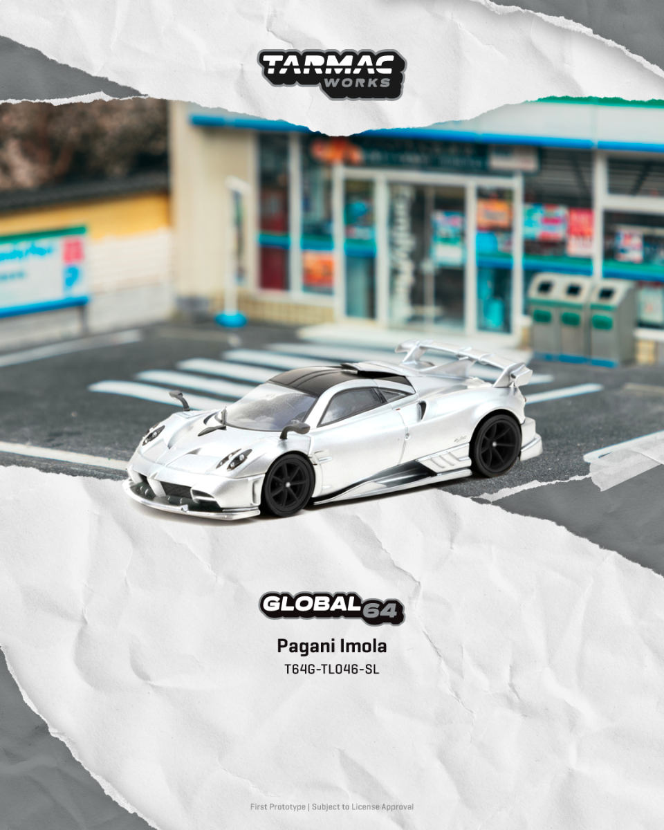 *Pre-Order* Tarmac Works Pagani Imola Matt Silver