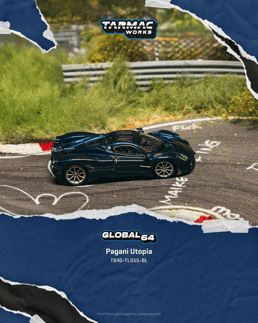 *Pre-Order* Tarmac Works Pagani Utopia Blue Metallic