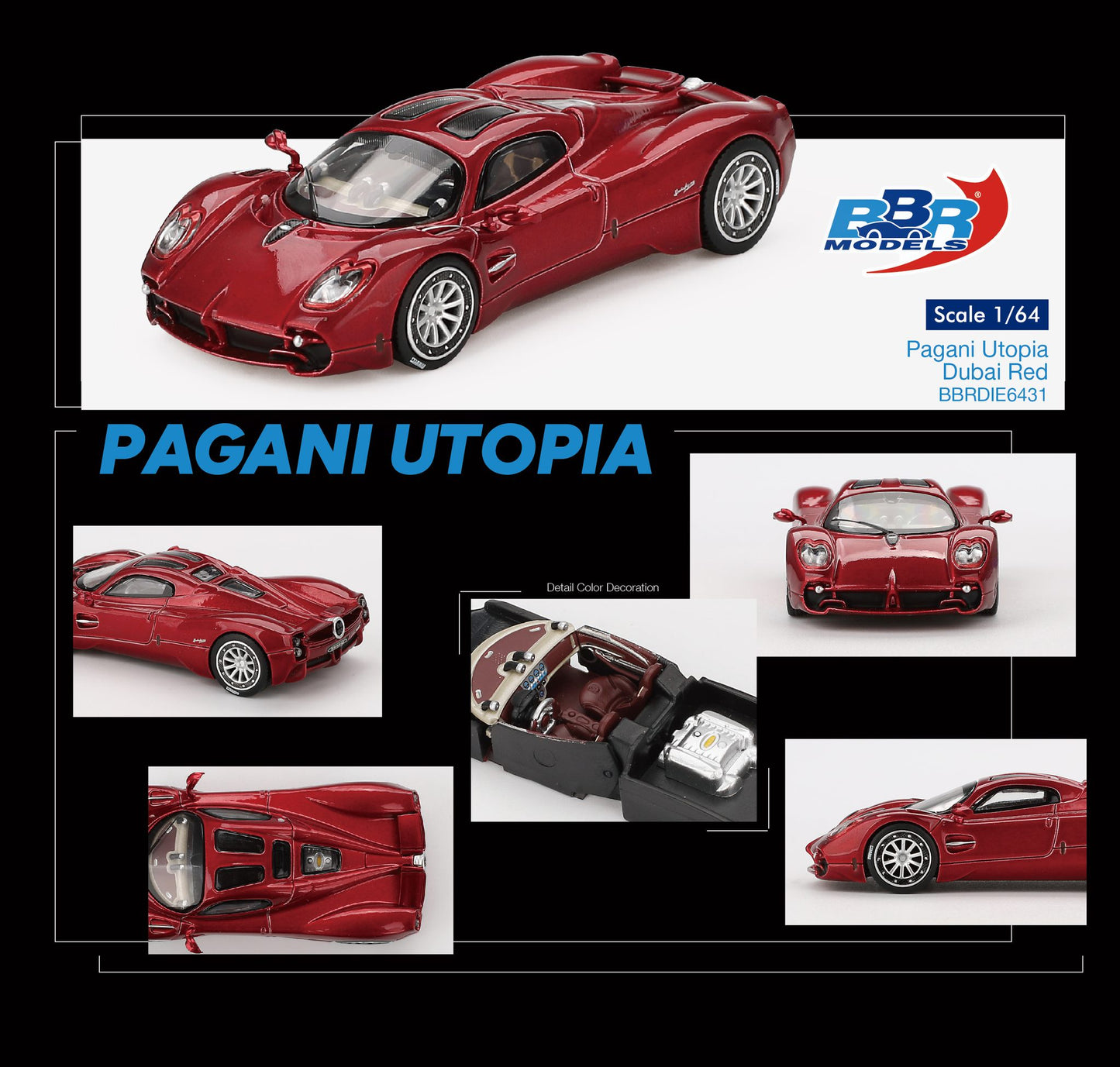 *Pre-Order* BBR Models Pagani Utopia Dubai Red