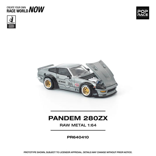 *Pre-Order* Pop Race Pandem 280ZX Raw Metal
