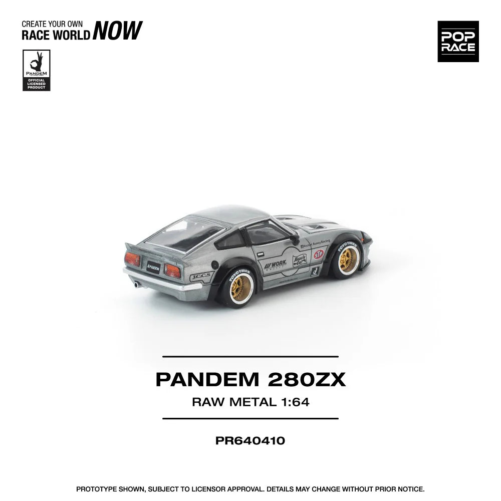 *Pre-Order* Pop Race Pandem 280ZX Raw Metal