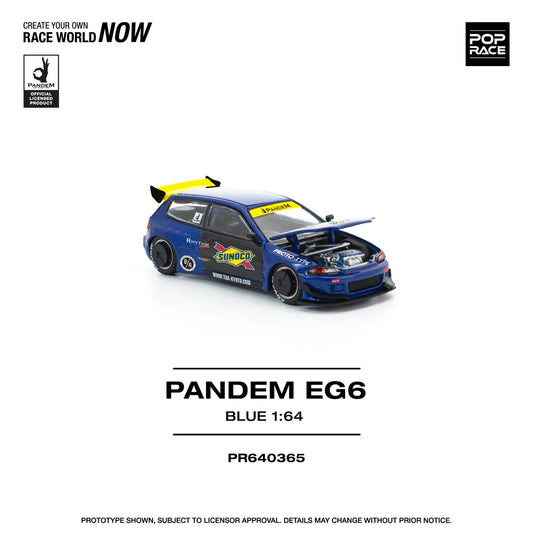 *Pre-Order* Pop Race Pandem Civic EG6 Blue/Black