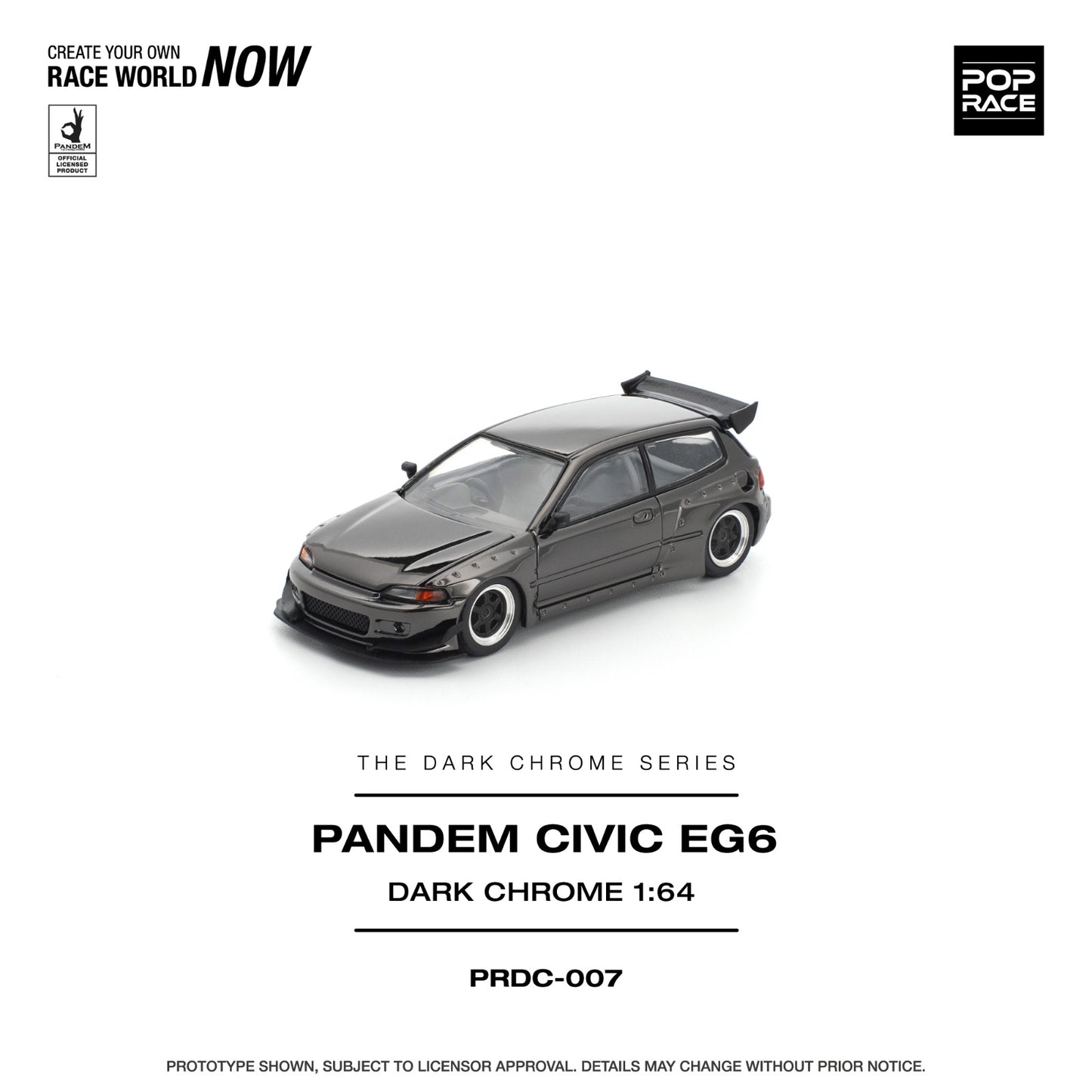 *Pre-Order* Pop Race Pandem Civic EG6 Dark Chrome