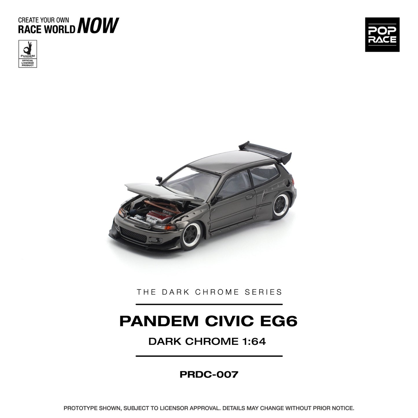 *Pre-Order* Pop Race Pandem Civic EG6 Dark Chrome