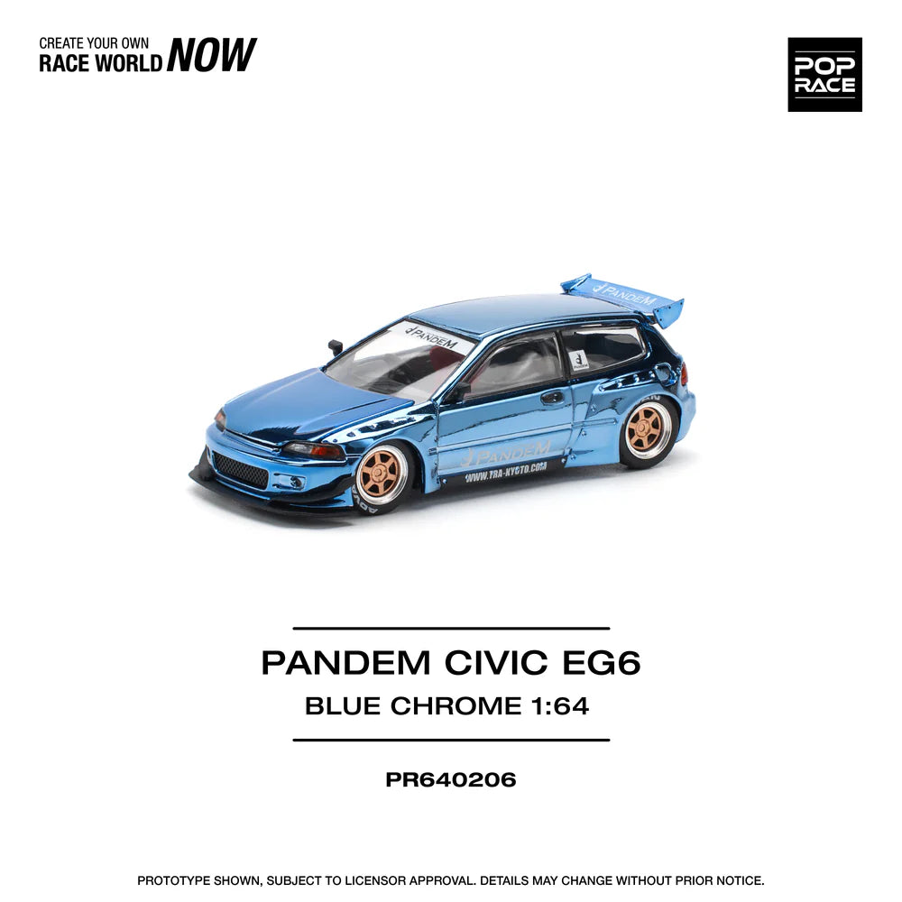 *Pre-Order* Pop Race Pandem Civic EG6 v1.5 - Blue Chrome