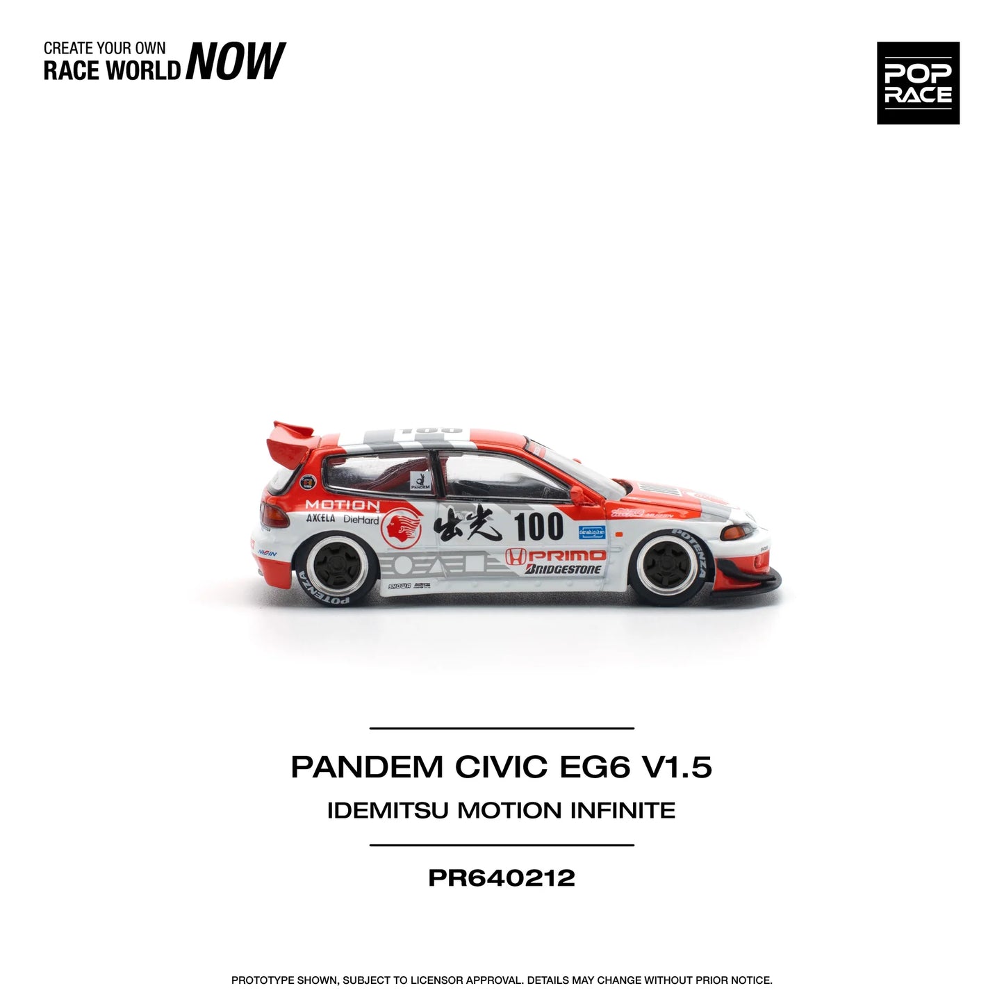 *Pre-Order* Pop Race Pandem Civic EG6 v1.5 IDEMITSU MOTION INFINITE