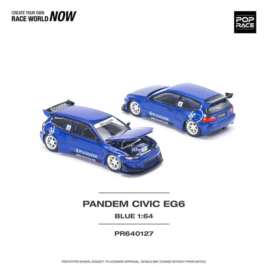 *Pre-Order* Pop Race Pandem Civic EG6 v1.5 Metallic Blue