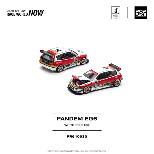 *Pre-Order* Pop Race - PR640633 Pandem EG6 White Red