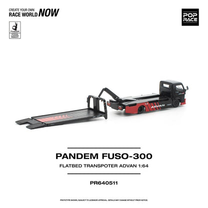 *Pre-Order* Pop Race - Pandem FUSO 300 Flatbed Transporter - ADVAN