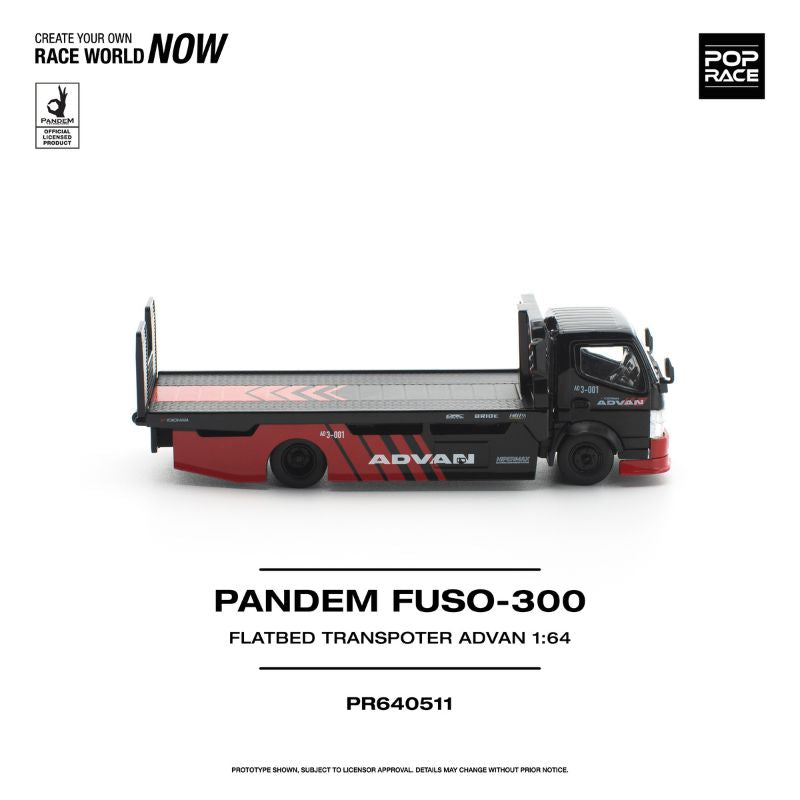 *Pre-Order* Pop Race - Pandem FUSO 300 Flatbed Transporter - ADVAN