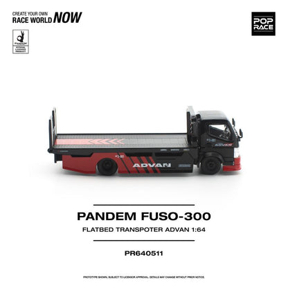 *Pre-Order* Pop Race - Pandem FUSO 300 Flatbed Transporter - ADVAN