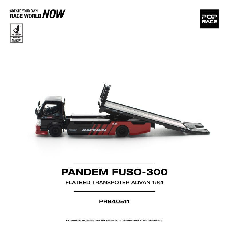 *Pre-Order* Pop Race - Pandem FUSO 300 Flatbed Transporter - ADVAN