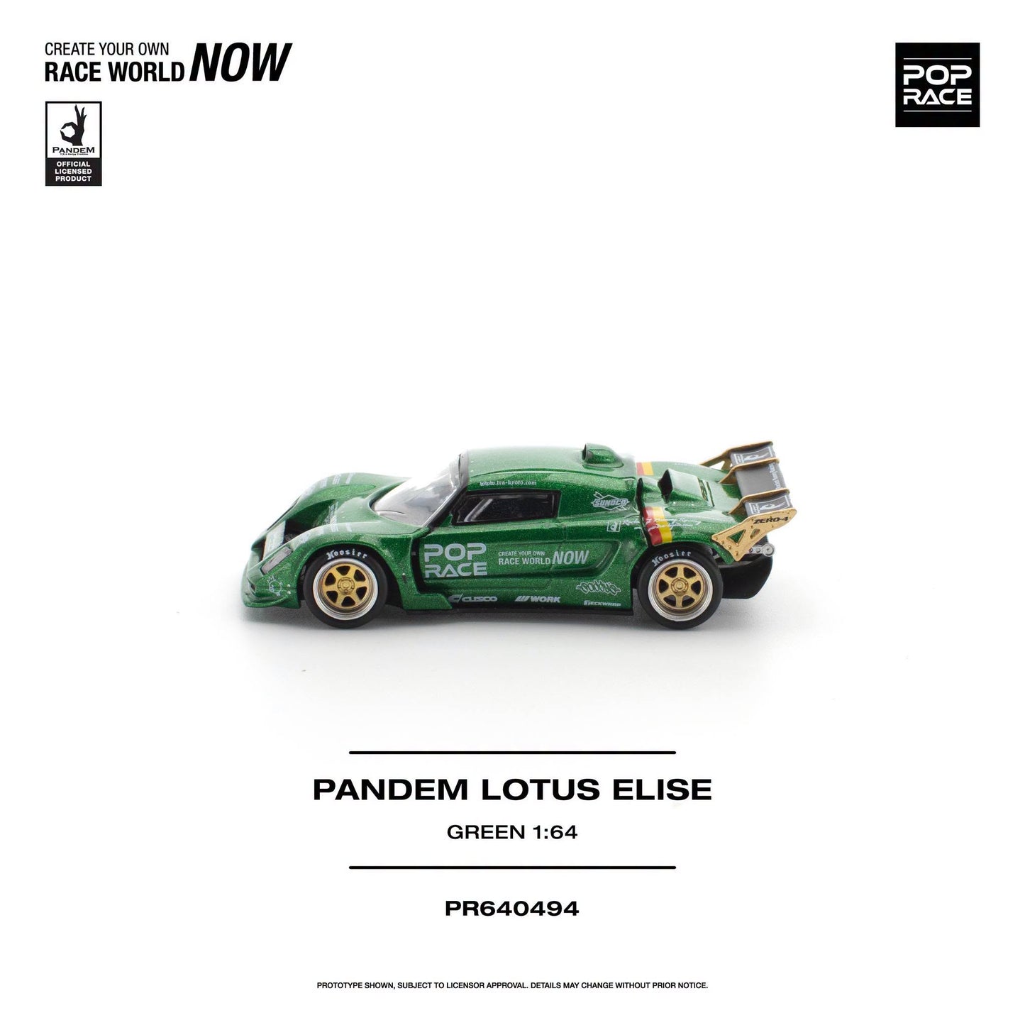 *Pre-Order* Pop Race - PR640494 Pandem Lotus Elise Green