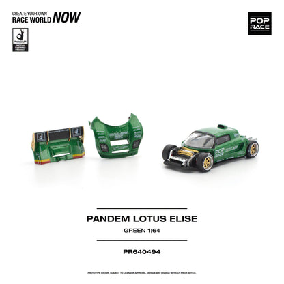 *Pre-Order* Pop Race - PR640494 Pandem Lotus Elise Green