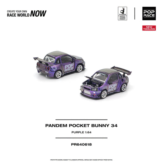 *Pre-Order* Pop Race - PR640618 Pandem POCKET BUNNY 34 Purple